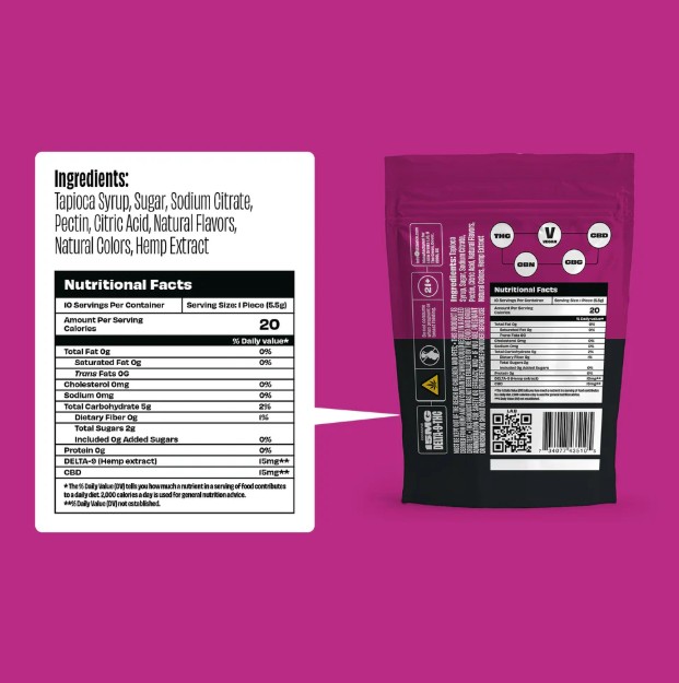 little rick strawberry gummy cbd+thc 150mg (copy)