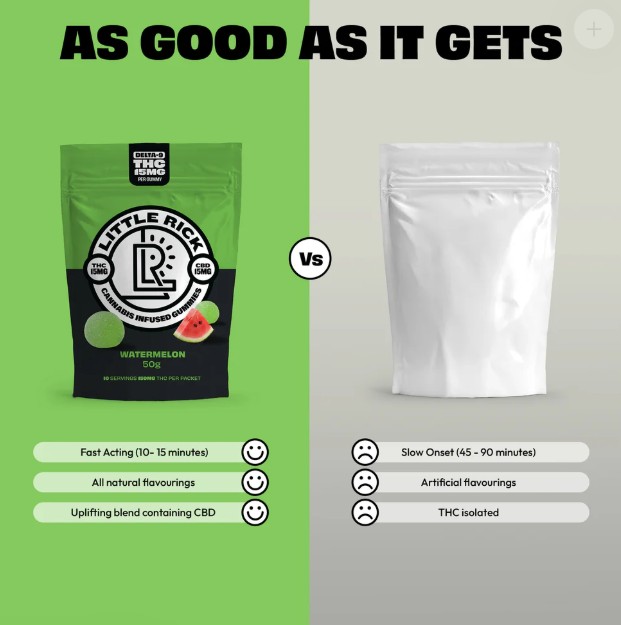 little rick watermelon gummy cbd+thc 150mg