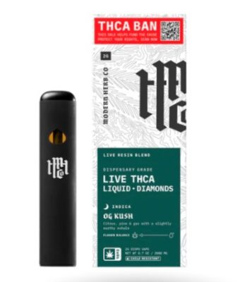 modern herb co. og kush thca liquid diamonds vape 2g