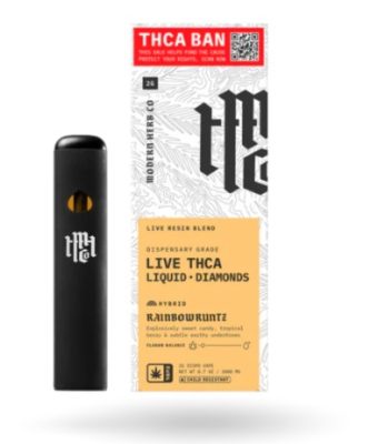 modern herb co. rainbow runtz thca liquid diamonds vape 2g