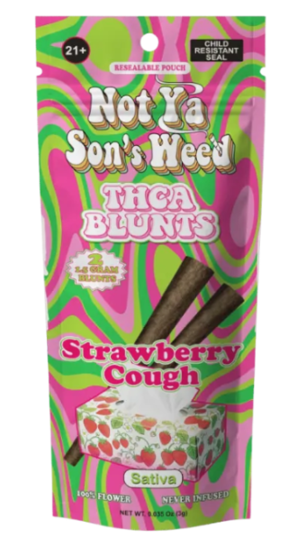 not ya son's weed berries & cream thca blunts 1.5g 2 pack