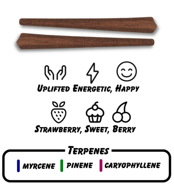 not ya son's weed berries & cream thca blunts 1.5g 2 pack