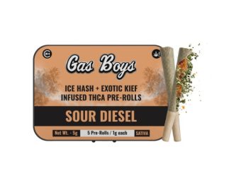 gas boys sour diesel solventless hash + kief infused thca pre roll 1.5g (copy)