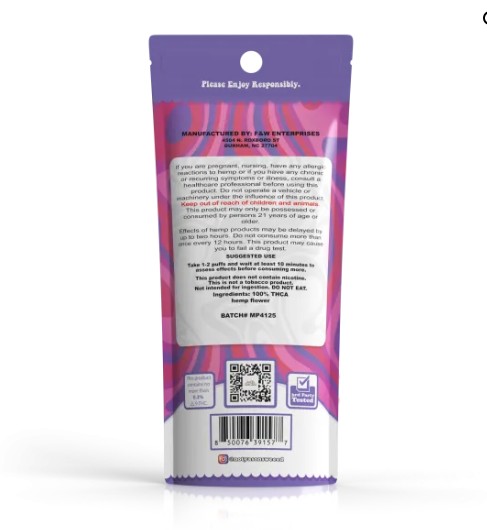 not ya son's weed alien rock candy thca pre rolls 1.5g 2 pack