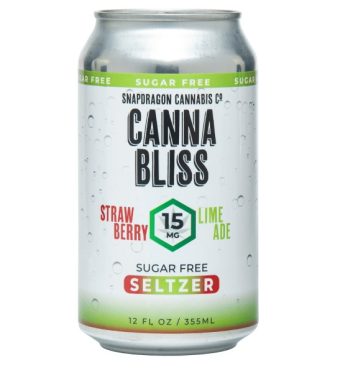 canna bliss sugar free blood orange seltzer thc 30mg single (copy)