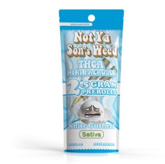 not ya son's weed white gusherz mini pre roll thca 1g 2 pack