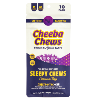cheeba chews thc+cbn chocolate taffy 5mg