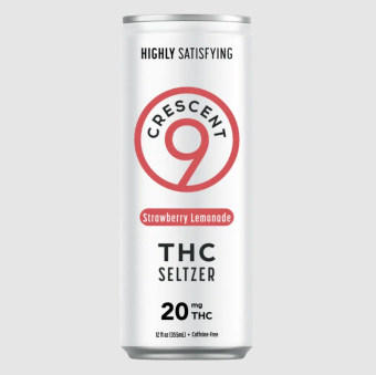 crescent canna strawberry lemonade seltzer thc 20mg