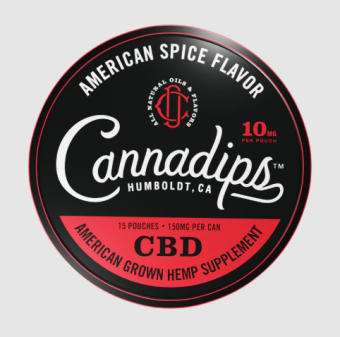 cannadips tangy citrus cbd infused pouches 150mg (copy)