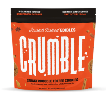 crumble snickerdooodle toffee cookies thc 100mg