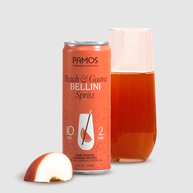 pamos spirit reserve peach & guava bellini thc 10mg