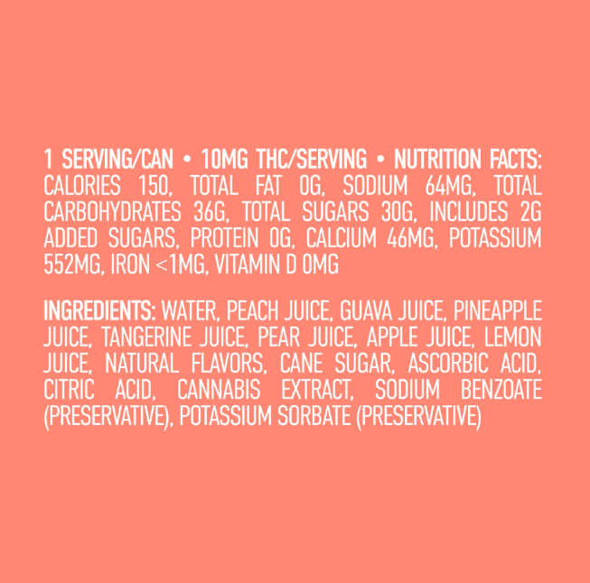 pamos spirit reserve peach & guava bellini thc 10mg