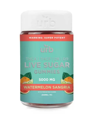 urb live sugar watermelon sangria thca+thcp+thc 5000mg