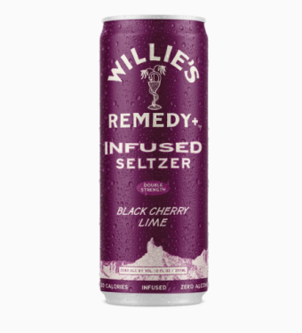 willie's remedy black cherry lime infused seltzer thc 10mg