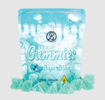 baked bags baja blast gummies thc 300mg