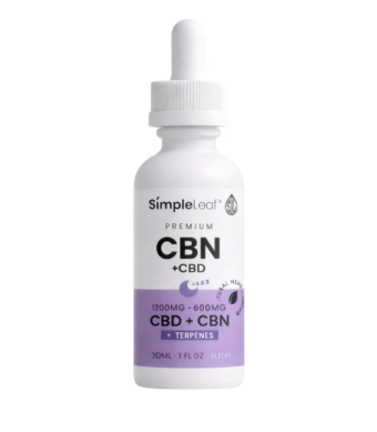 simple leaf broad spectrum cbn+cbd+terpenes oil 1800mg