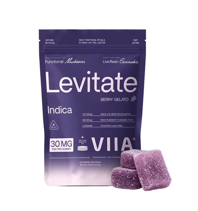 viia levitate berry gelato cbd+thc 300mg