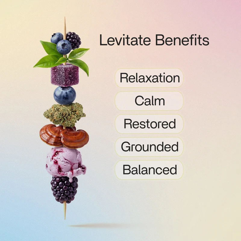viia levitate berry gelato cbd+thc 300mg