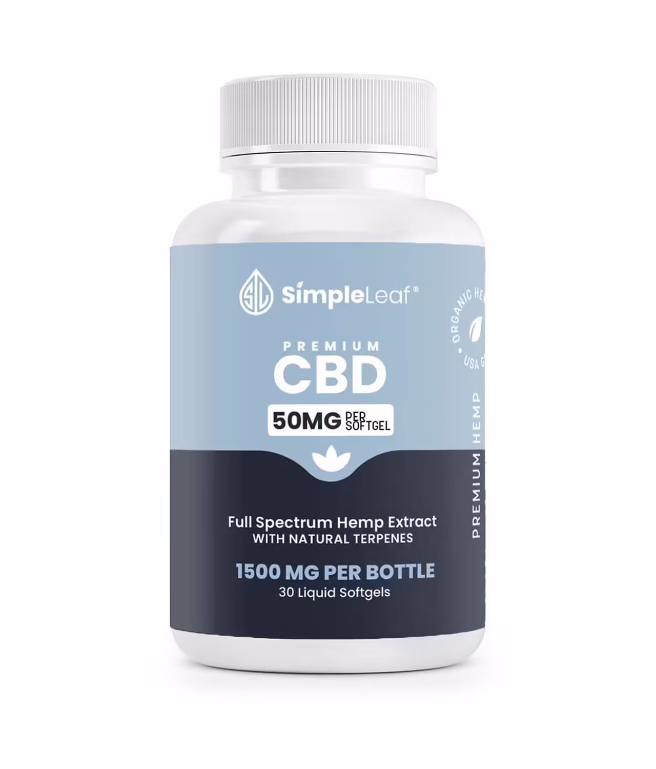 simple leaf premium cbd softgels 1500mg